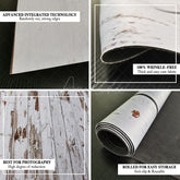 Aperturee - Aperturee Natural Marble White Grey Tiles Rubber Floor Mat